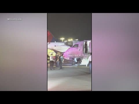 Two Delta planes clip each other at LaGuardia Airport