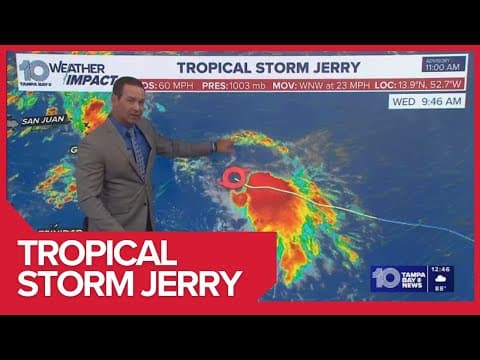 Tropical Storm Jerry Update | Latest Path, Forecast & Tracker