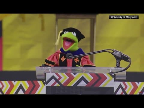 Kermit the Frog delivers commencement speech at University of Maryland