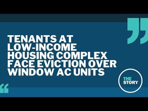 Tenants at low-income apartment complex face eviction over window AC units