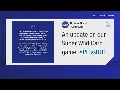 Bill-Steelers playoff game rescheduled due to extreme winter weather