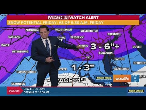Latest on snow conditions across the DMV as of 7:45AM Friday