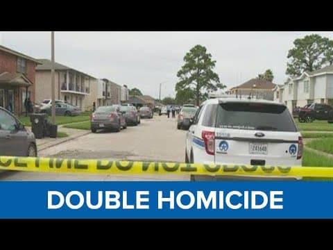 New Orleans police respond to a double murder in New Orleans East