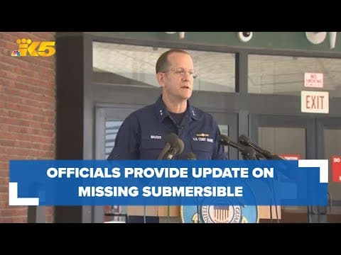 Coast Guard gives update on missing OceanGate submersible near Titanic wreck
