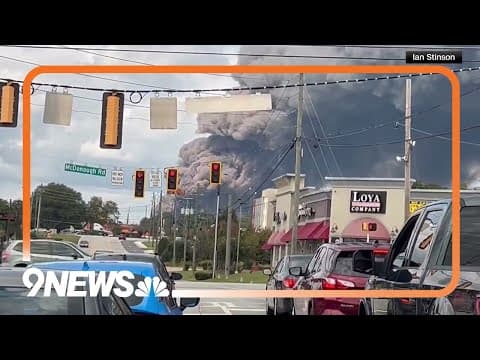 Georgia chemical plant fire: Massive smoke plume visible