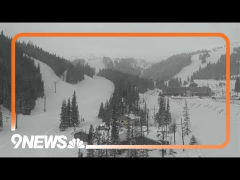 Snow falls in Colorado mountains