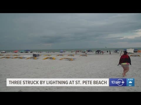 3 family members, including 17-year-old girl, struck by lightning on St. Pete Beach