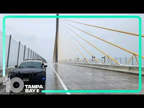Car fire on Sunshine Skyway Bridge