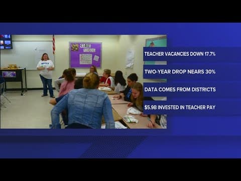 Florida education officials say there's a drop in teacher vacancies due to higher teacher pay