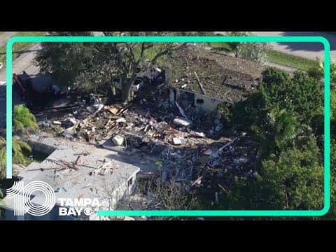 Aerials: Florida house explosion injures 4 people
