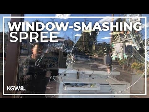 Man arrested after windows smashed at 7 businesses in Northeast Portland