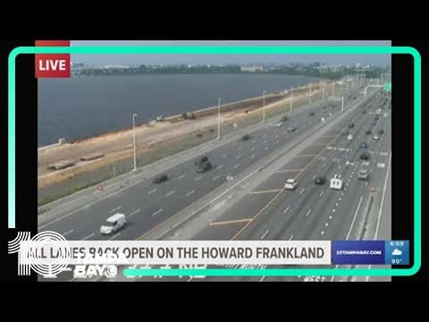 Northbound Howard Frankland Bridge completely reopens