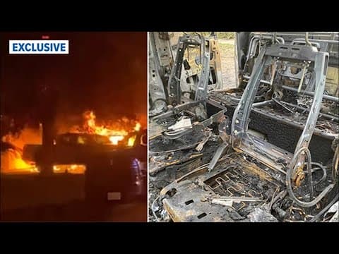 Family needs help after someone set their trucks on fire
