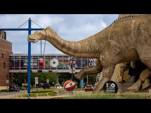 Children's Museum decks out dinosaurs for WNBA All-Star Game