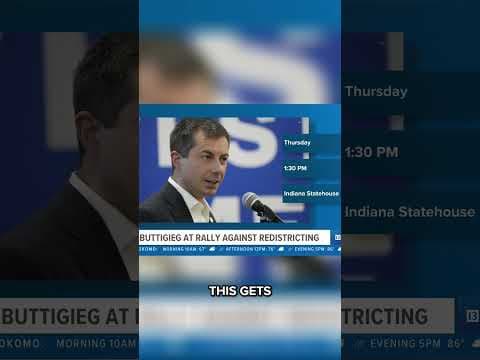 Pete Buttigieg rallying against redistricting at Indiana Statehouse, push from Trump administration