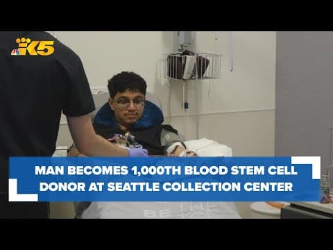Man becomes 1,000th blood stem cell donor at Be The Match's Seattle Collection Center