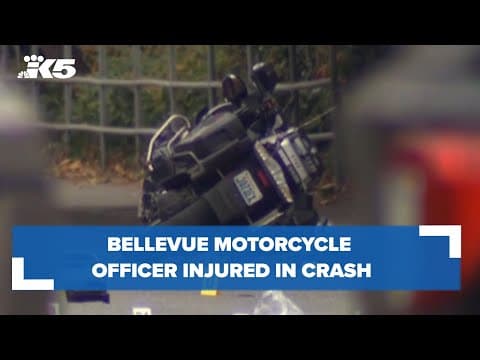 Bellevue motorcycle officer injured in crash