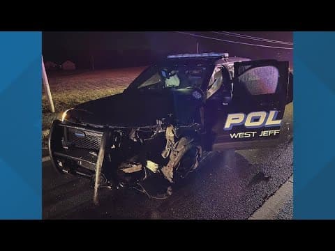 West Jefferson police officer injured in wrong-way crash on US Route 40