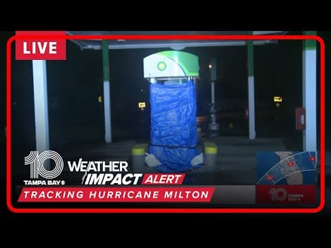 Gas station in Hernando County covered in tarp ahead of Milton