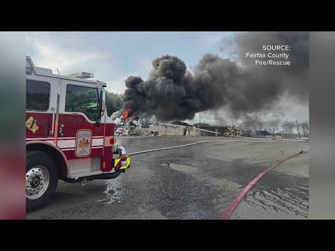 Landfill catches fire in Fairfax Co.