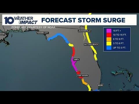 What does a storm surge mean? Potential impacts from Hurricane Milton