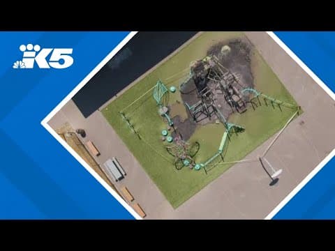 Popular Bellevue playground damaged by fire for second year in a row