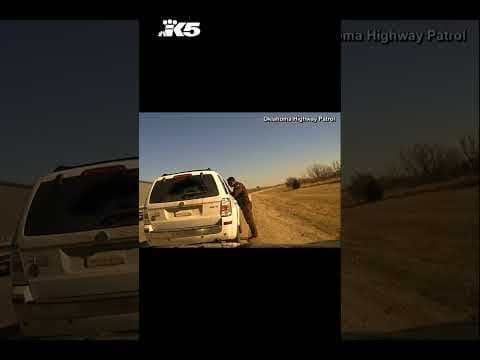 Extremely close call during Oklahoma traffic stop