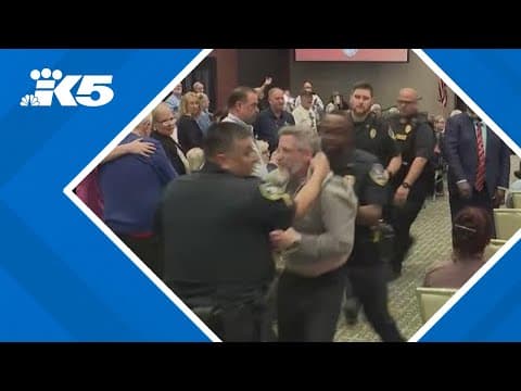 Police use stun gun on protesters at Marjorie Taylor Greene town hall