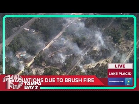 Evacuations underway after brush fire breaks out in Lake Placid