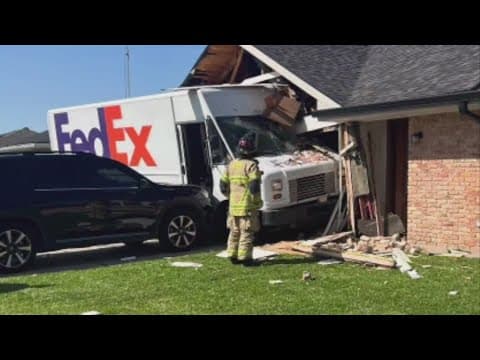 Impaired FedEx driver crashes into home