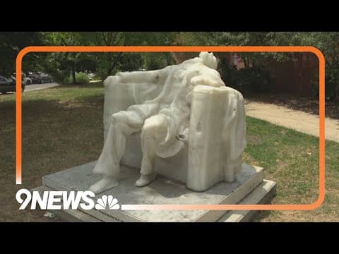Wax sculpture of Lincoln loses its head in summer heat
