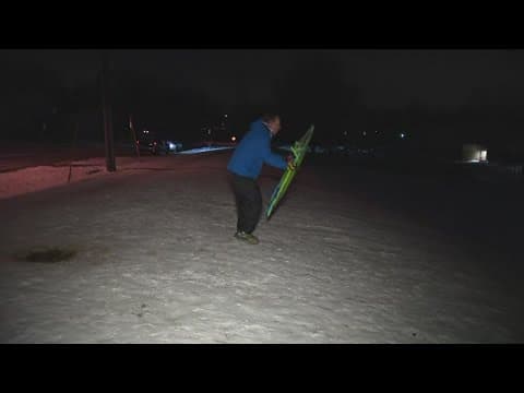 Reporter goes sledding live on TV