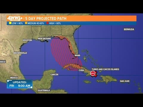 Tropical system expected in Gulf this weekend - First official track