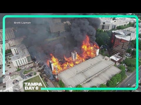 Video: Fire breaks out at North Carolina construction site; 2 workers missing