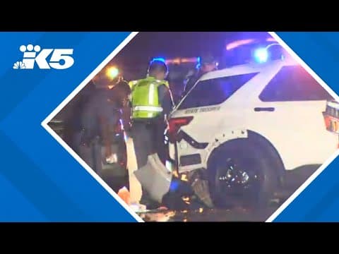 BREAKING: WSP trooper SUV hit during multi-car crash on I-5