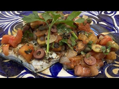 Cooking with Styles | Grilled Swordfish with Puttanesca Relish