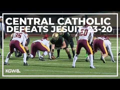 Central Catholic outlasts Jesuit in playoff edition of "The Holy War" | Friday Night Football