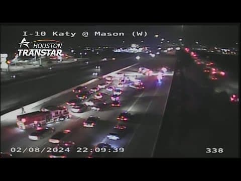 Westbound mainlanes of Katy Freeway shut down at Mason Road, HCSO says