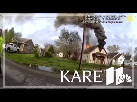Police bodycam video shows moment of Illinois house explosion