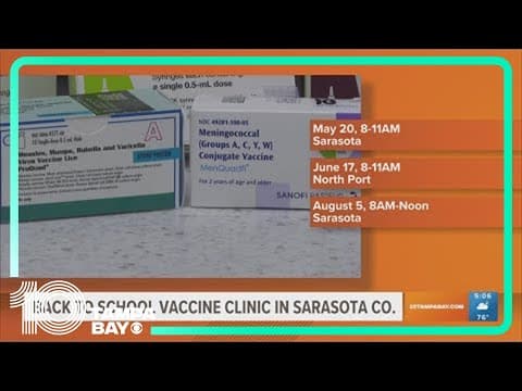 Back in school vaccine clinic in Sarasota County