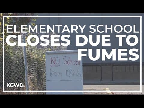 Portland elementary school closes because of fumes