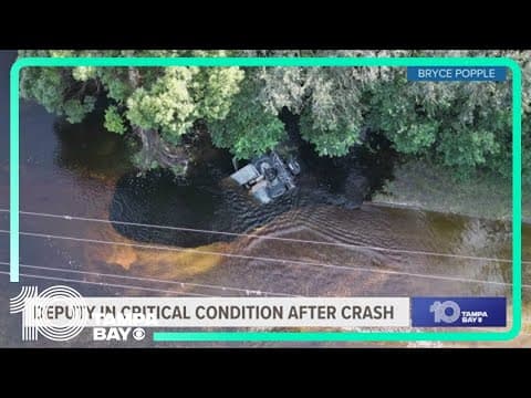 Pasco County deputy in critical condition after car overturns, submerges in water, officials say