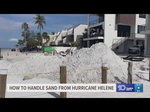 How to handle sand from Hurricane Helene