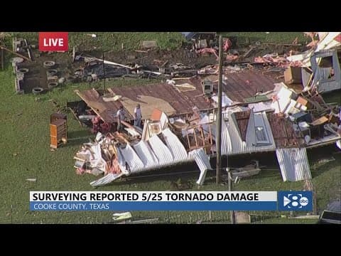 Cooke County storm damage: 5 dead and 2 missing after reported tornado