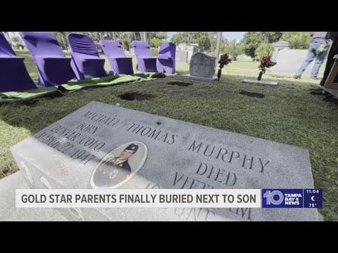 A wish fulfilled: Gold Star parents buried at St. Pete cemetery next to son killed in Vietnam War