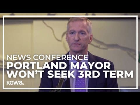 Portland Mayor Ted Wheeler discusses priorities for final year | Watch Live