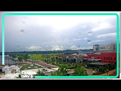 LIVE LOOK: Showers move into Tampa ahead of Tropical Depression 4
