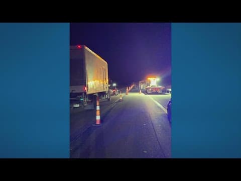 Semitruck hauling pineapples overturns on I-71 near Mt. Sterling