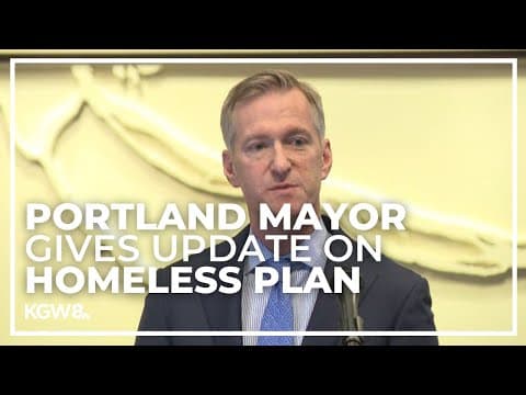 Portland Mayor Ted Wheeler gives update on large-scale sanctioned camping sites for homeless