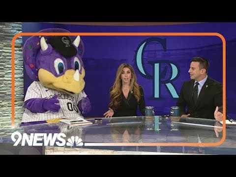 Dinger stops by 9NEWS ahead of Rockies home opener